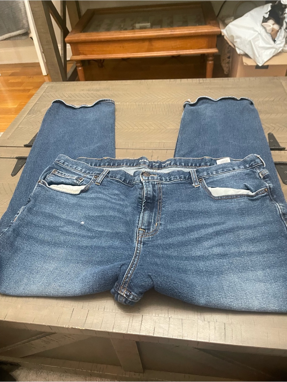 Old Navy Blue Relaxed Straight Jeans